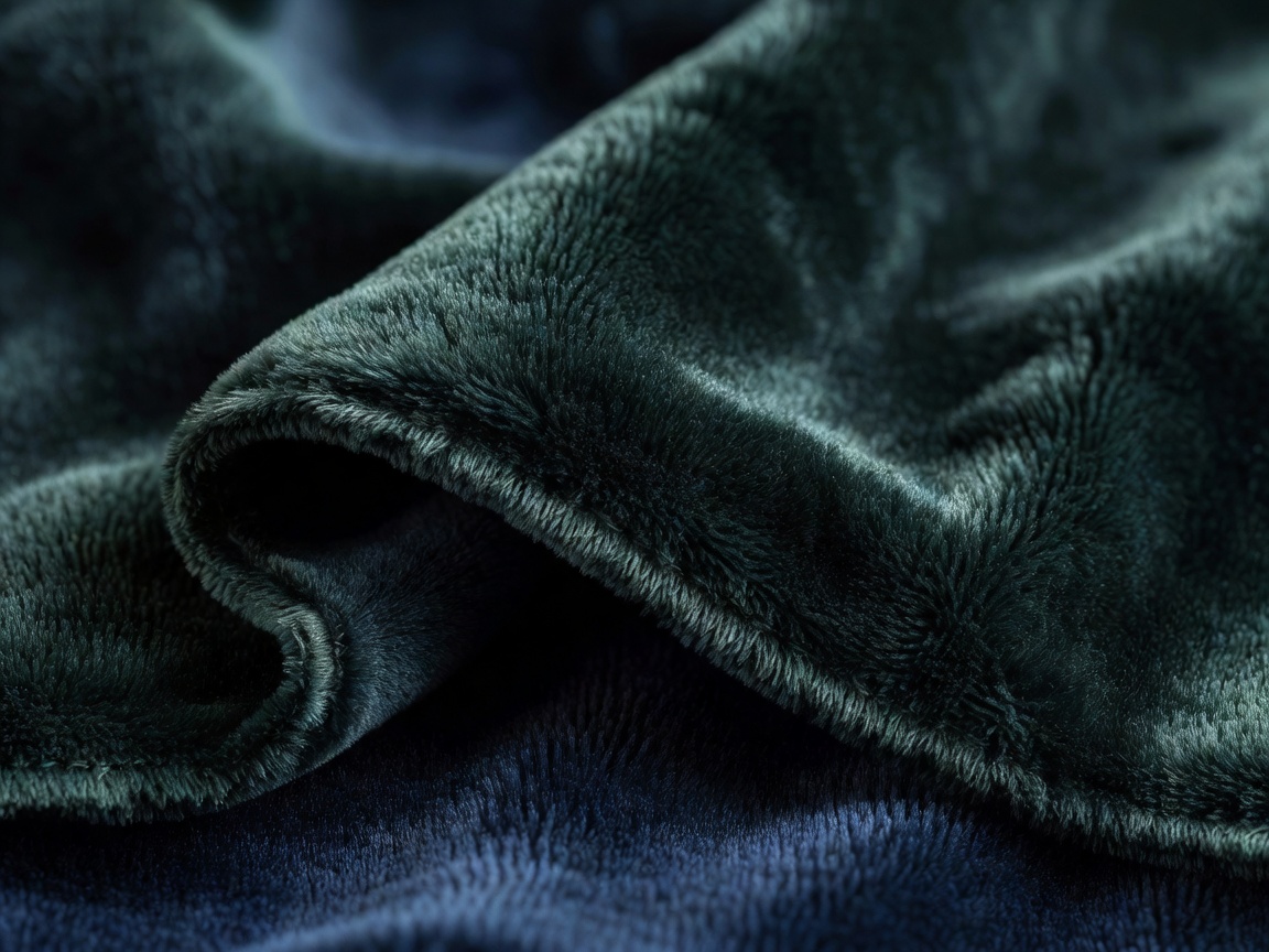 Soft velvet fabric and scarf edge showing a close, tactile finish